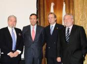 Mario Mingo y Bernat Soria con el Presidente y el Secretario de la Fundación Bam